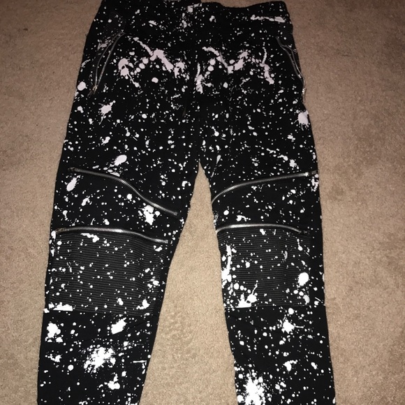 paint splatter joggers